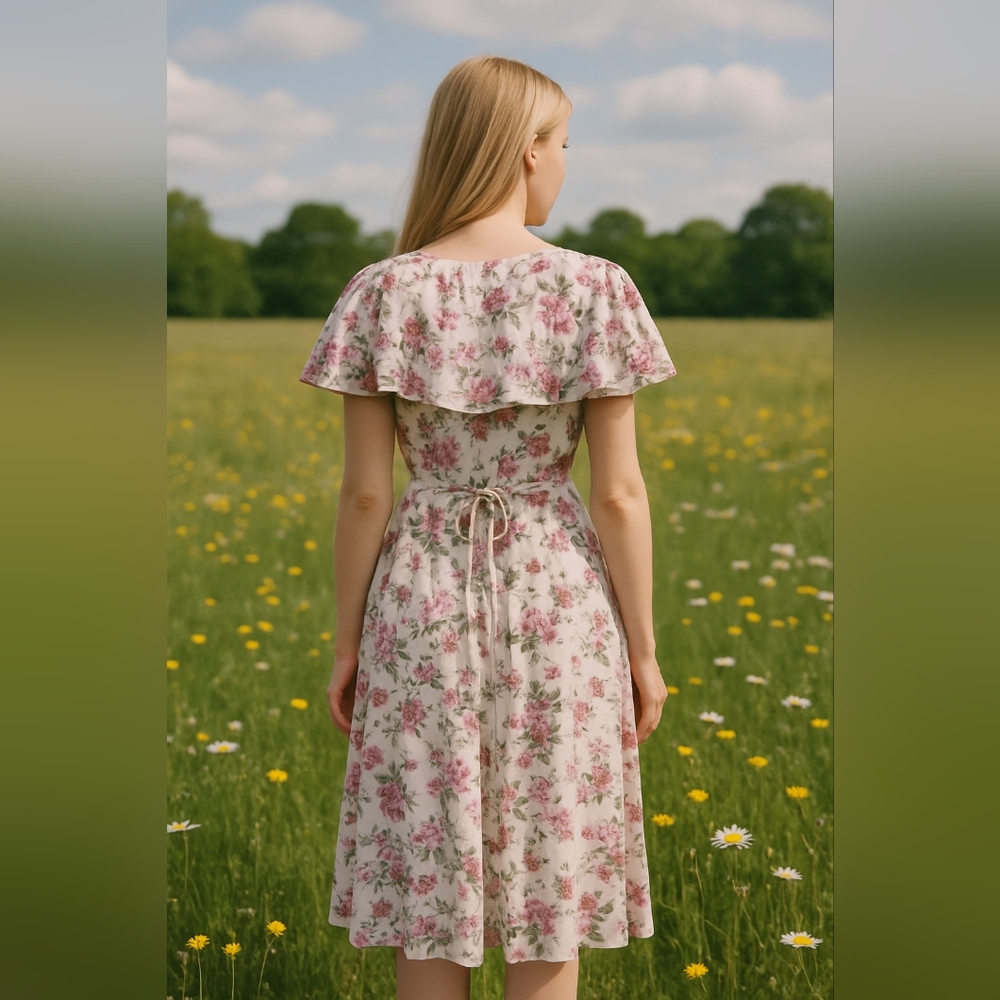 3/$20! Vintage 90's Cleo Floral Dress - Picture 2 of 15